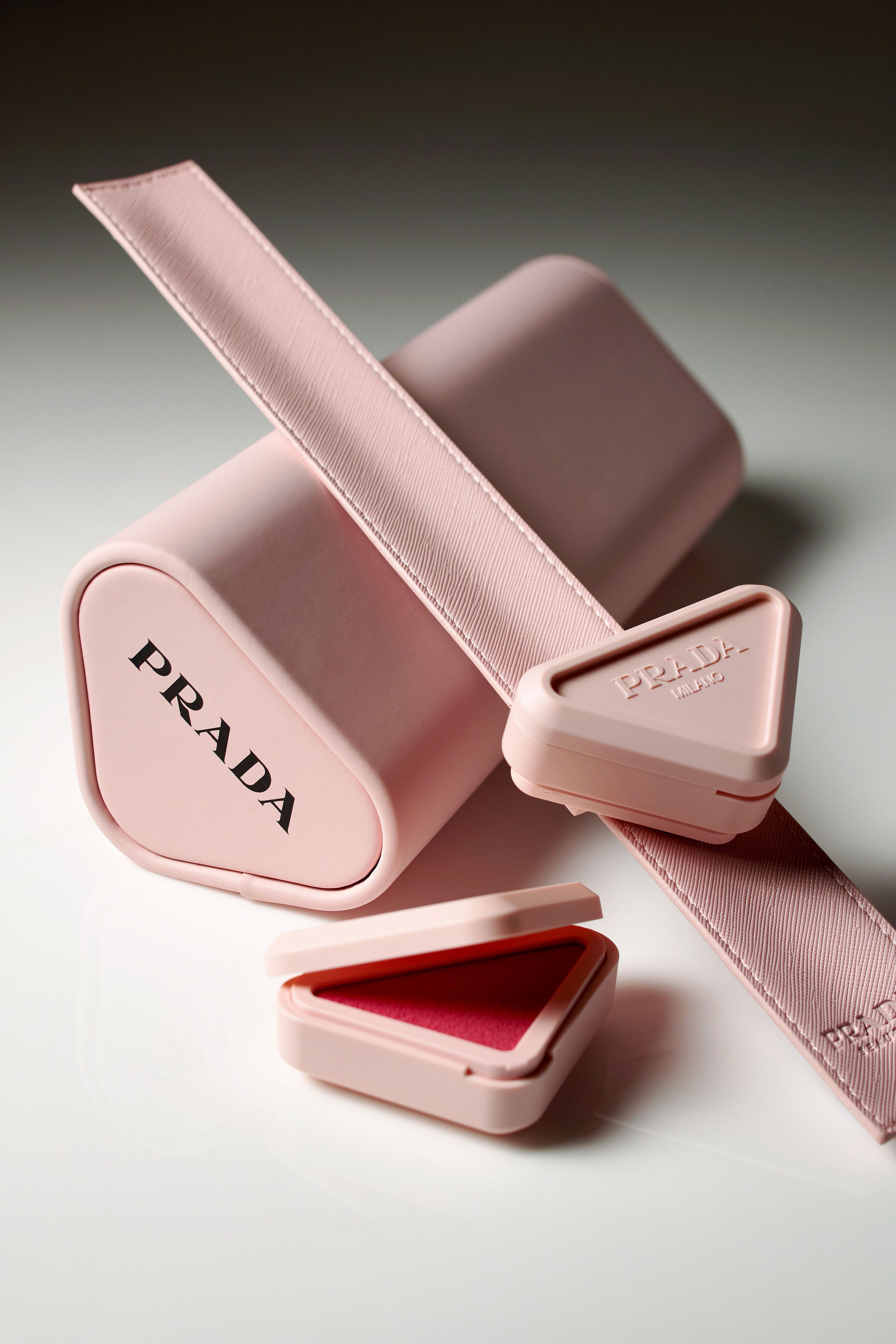 Prada Beauty custom snap bracelet developed for touch blush launch